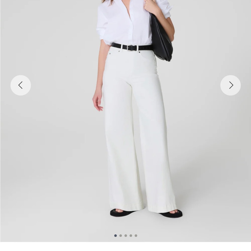 NWT Spanx Women's White Wash Wide-Leg Pants
